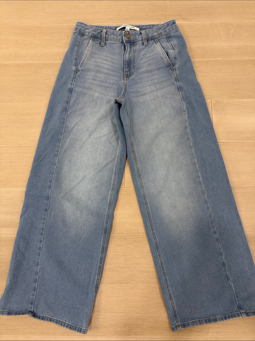Celebrity Pink Women’s Wide-Leg Light Blue Trouser Jeans - Size 5/27